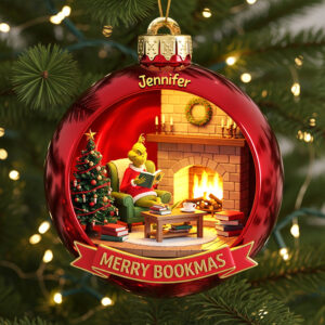 Alternative view of Merry Bookmas Christmas Ornament - Personalized Gifts For Book Lovers 04pgqn190825