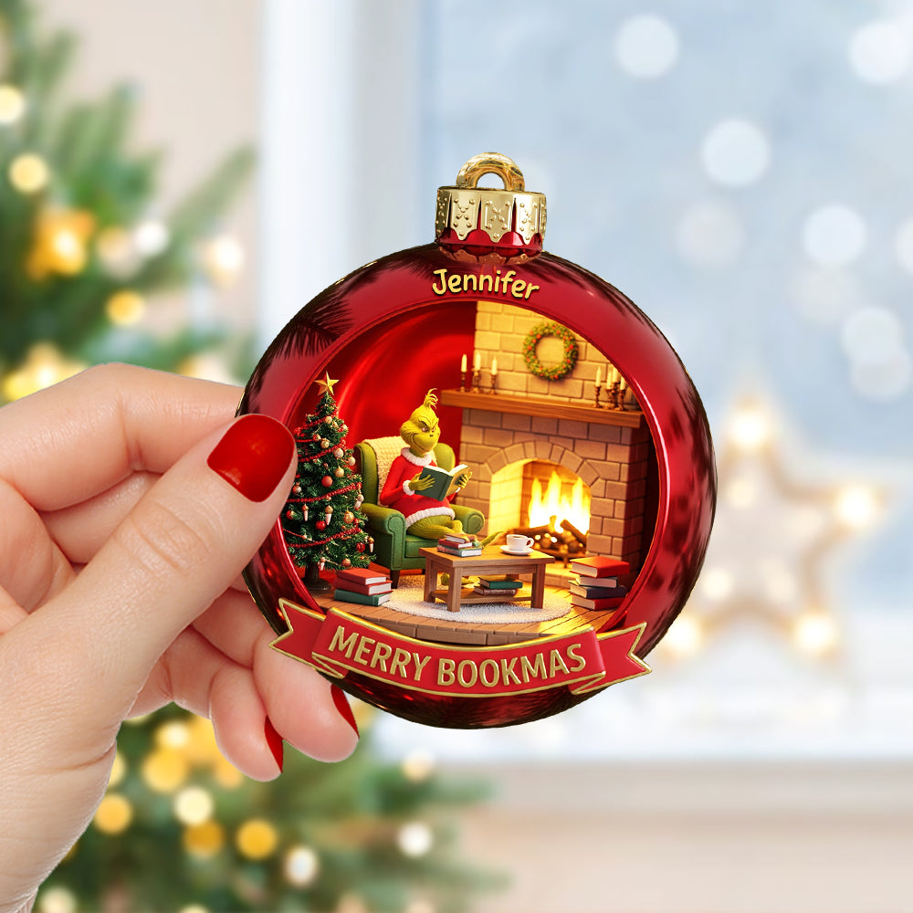 Merry Bookmas Christmas Ornament - Personalized Gifts For Book Lovers 04pgqn190825 - Image 3