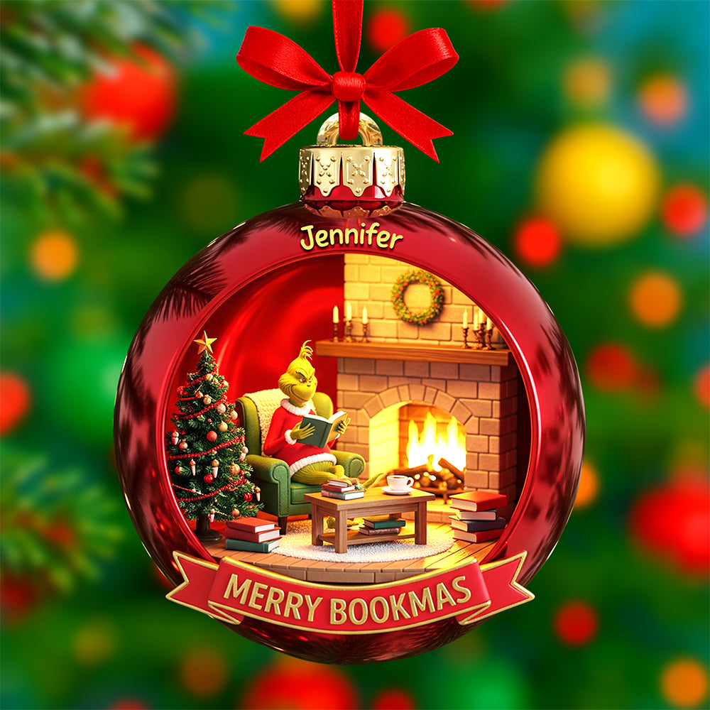 Merry Bookmas Christmas Ornament - Personalized Gifts For Book Lovers 04pgqn190825 - Image 4