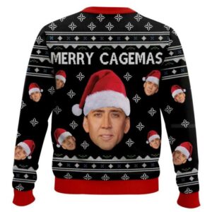 Alternative view of Merry Cagemas Nicolas Cage Christmas Ugly Sweater