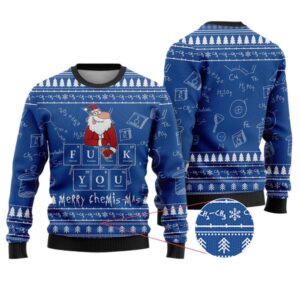 Merry Chemis-mas Science Ugly Christmas Sweater - Grishko.com