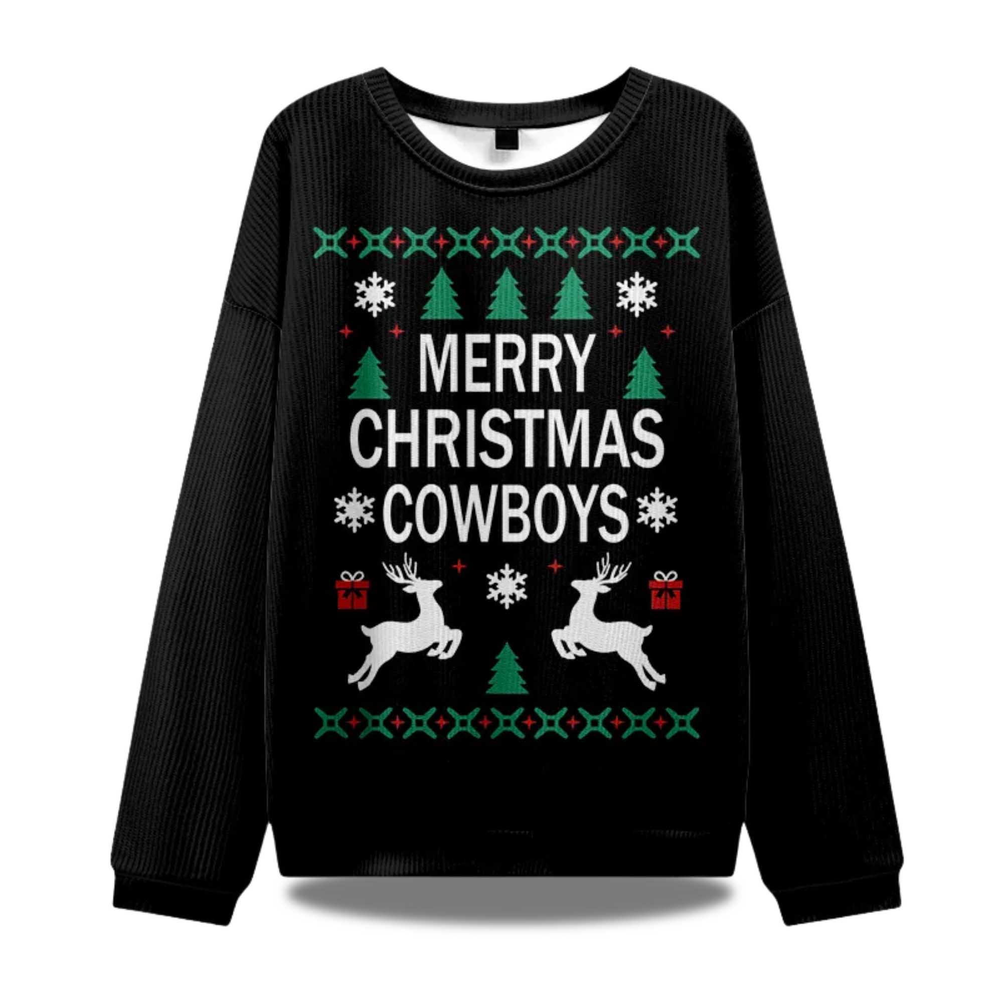 Merry Christmas Cowboys Ugly Christmas Sweater