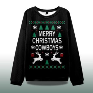 Alternative view of Merry Christmas Cowboys Ugly Christmas Sweater
