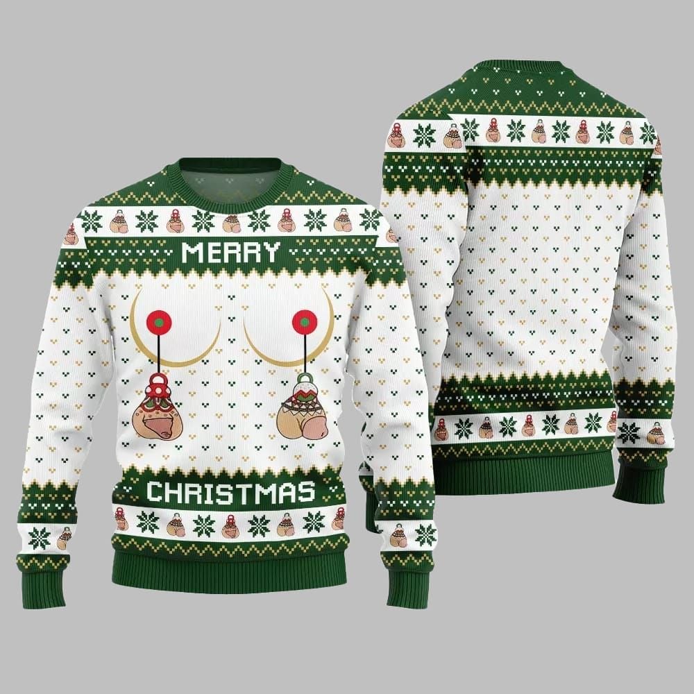 Merry Christmas Humorous Ugly Sweater Christmas 2025 - Grishko.com