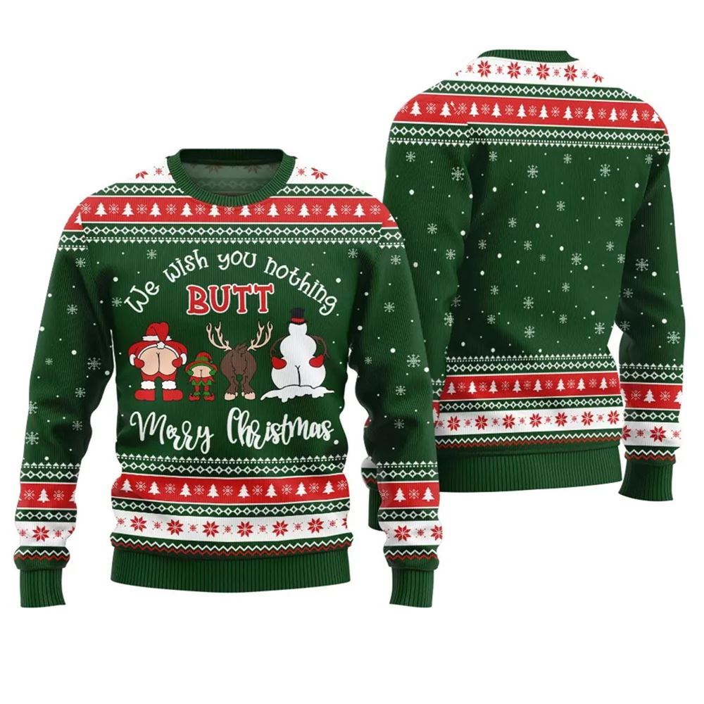 Merry Christmas Inappropriate Xmas Sweater - Grishko.com