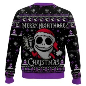 Alternative view of Merry Christmas Jack Skellington Ugly Christmas Sweater
