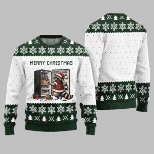 Merry Christmas Raccoon Ugly Sweater Christmas 2025 - Grishko.com