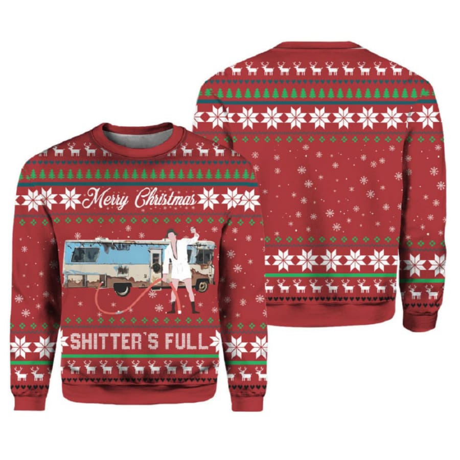 Merry Christmas Shitters Full Vacation Ugly Christmas Sweater