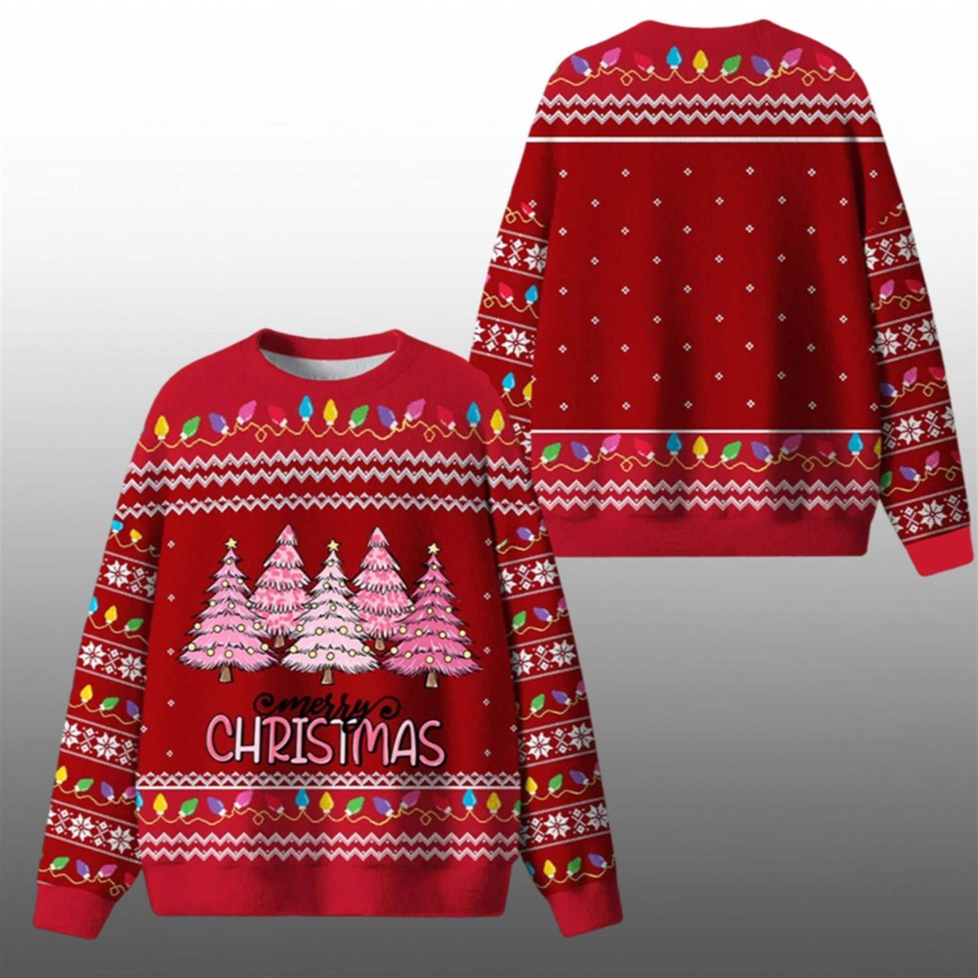 Merry Christmas Trees Ugly Sweater 2025 Christmas - Grishko.com