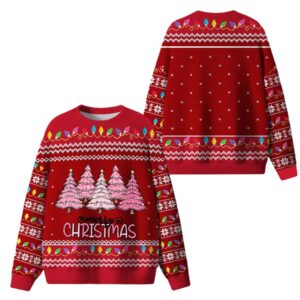 Alternative view of Merry Christmas Trees Ugly Sweater 2025 Christmas - Grishko.com
