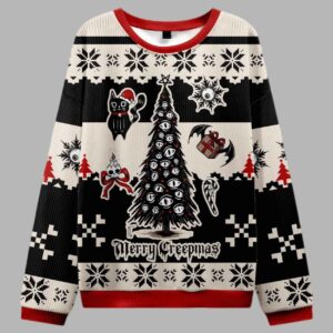 Merry Creepmas Ugly Christmas Sweater - gullprint.com