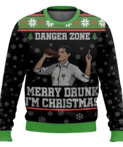 Merry Drunk I'm Christmas Sterling Archer Black Ugly Christmas Sweater