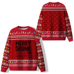 Alternative view of Merry Drunk I'm Christmas Ugly Sweater 2025 Christmas - Grishko.com