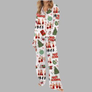 Alternative view of Merry Fetchmas Silky Satin Pajama Set