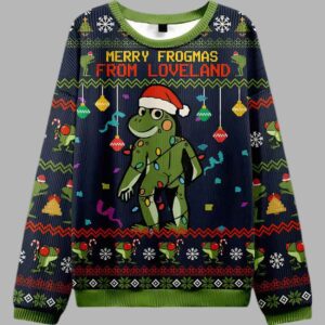 Merry Froghas From Loveland Ugly Christmas Sweater - gullprint.com