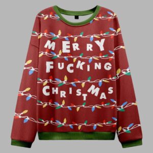 Merry Fucking Christmas Ugly Christmas Sweater - gullprint.com