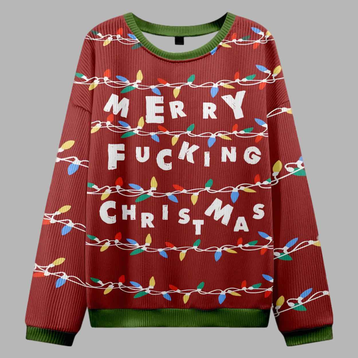 Merry Fucking Christmas Ugly Christmas Sweater - gullprint.com