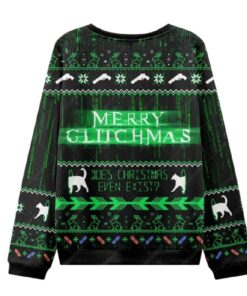 Alternative view of Merry Glitchmas The Matrix Ugly Christmas Sweater