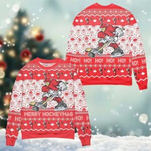 Merry Hockeymas Ugly Christmas Sweater