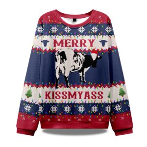 Merry Kiss My Ass Ugly Christmas Sweater