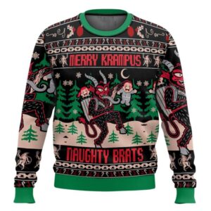 Merry Krampus Naughty Brats Christmas Ugly Sweater