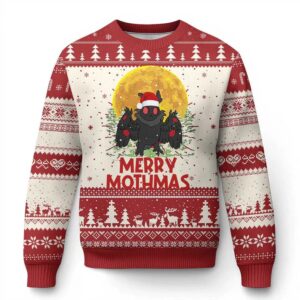 Merry Mothmas Ugly Christmas Sweater - Grishko.com
