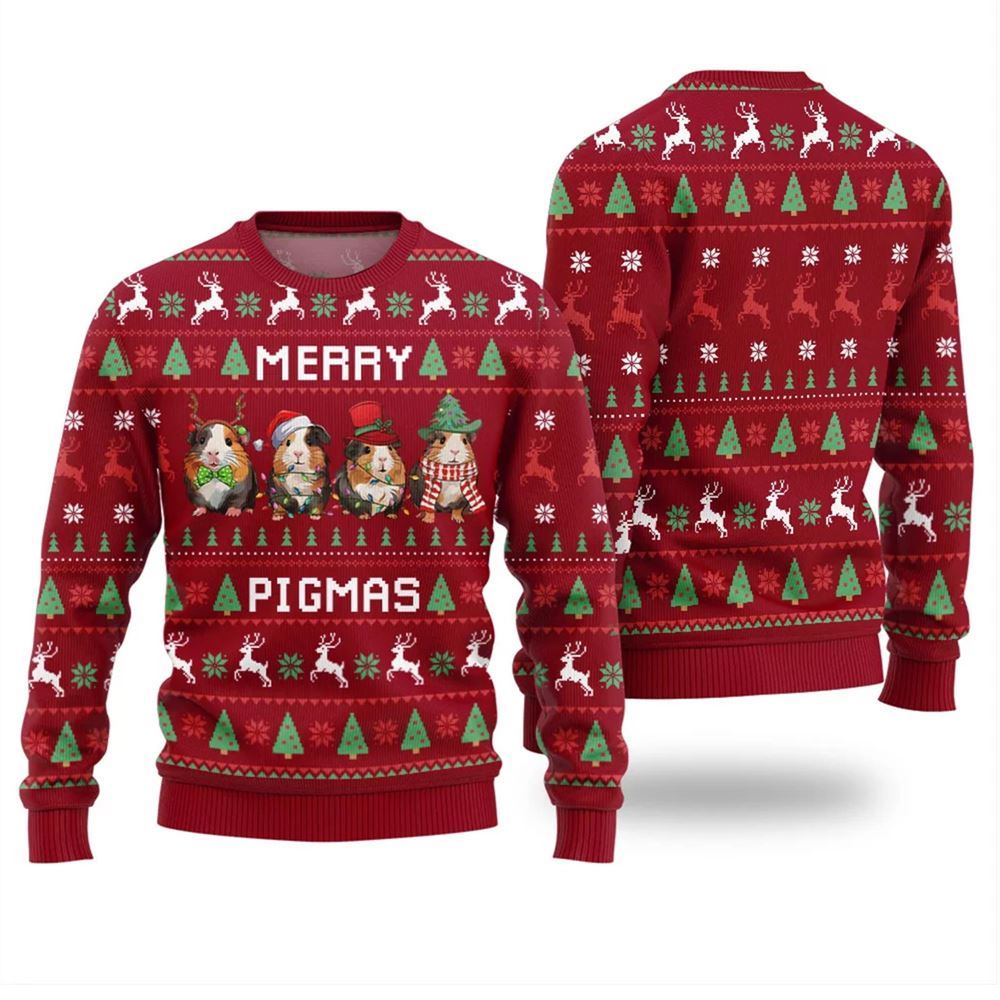 Merry Pigmas Ugly Christmas Sweater - Grishko.com