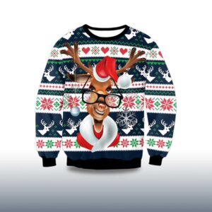 Alternative view of Merry Reindeer Ugly Christmas Sweater 2025