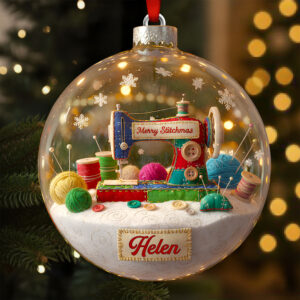 Alternative view of Merry Sewing Christmas Ornament Personalized Gifts for Sewing Lovers 01KIDT300925