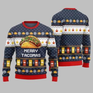 Alternative view of Merry Tacomas Ugly Sweater Christmas 2025 - Grishko.com
