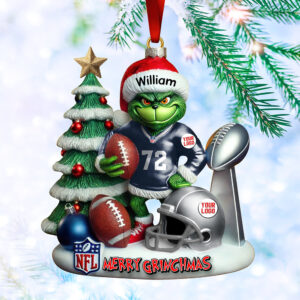 Alternative view of Merry Touchdown Christmas Ornament Personalized Gifts For Fans 01QNQN081025