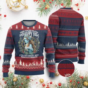 Merry Winter Solstice And Happy Yule Marzanna Ugly Christmas Sweater - Grishko.com