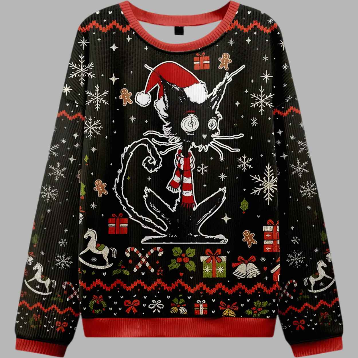 Messy Cat Ugly Christmas Sweater - gullprint.com