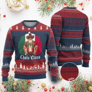 Mexico Santa Cholo Claus Ugly Christmas Sweater - Grishko.com