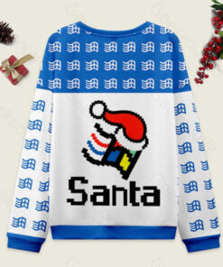 Alternative view of Micro Santa Ugly Christmas Fuzzy Fleece Sweatshirt
