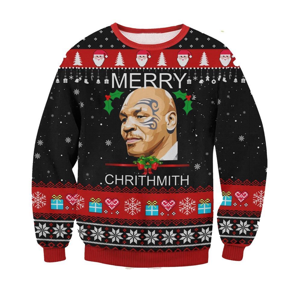 Mike Tyson Merry Chrithmith Ugly Sweater - Grishko.com