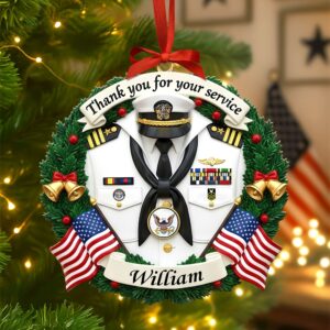 Alternative view of Military Appreciation Christmas Ornament Personalized Gifts For Veterans 03KITI200925