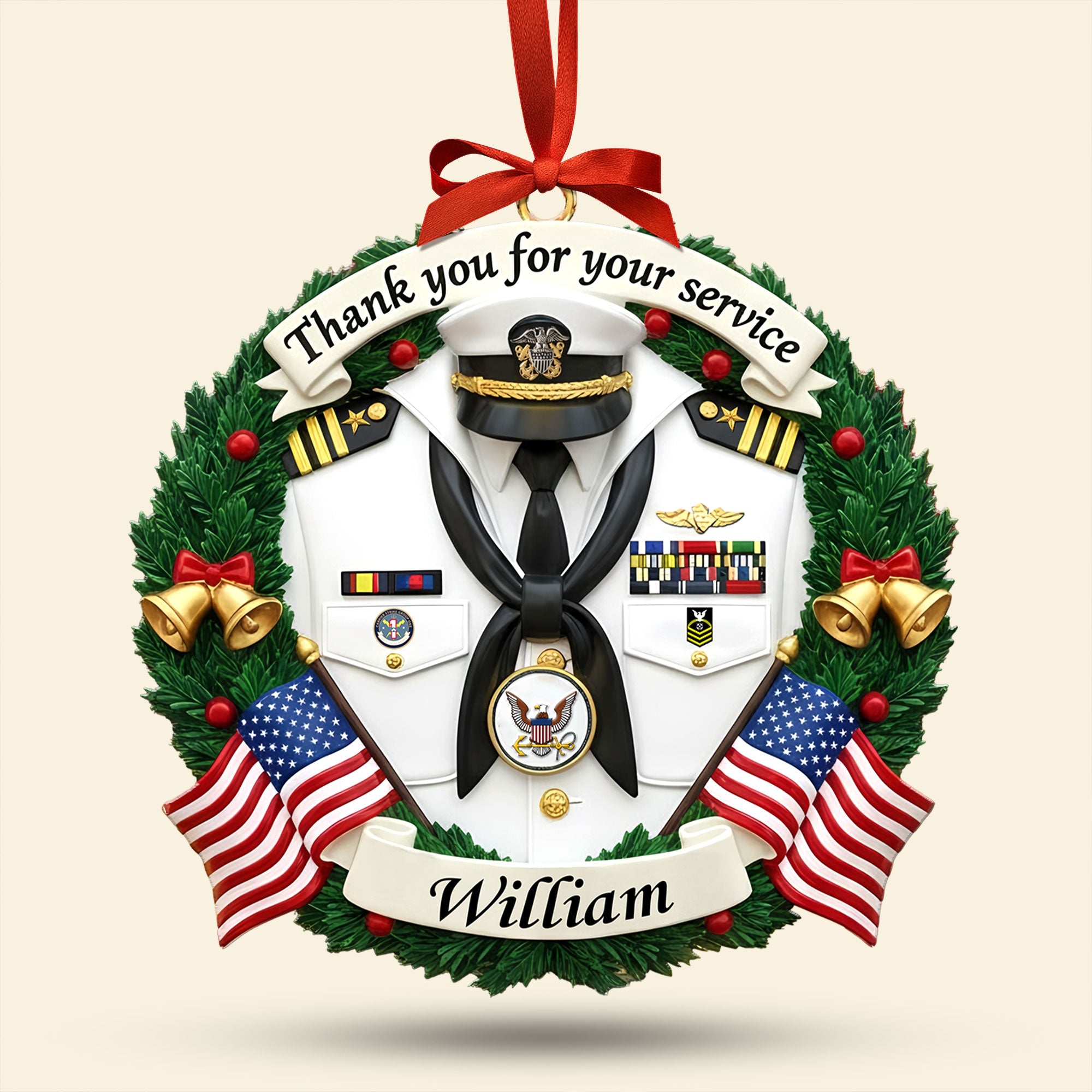 Military Appreciation Christmas Ornament Personalized Gifts For Veterans 03KITI200925 - Image 3
