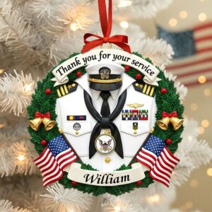 Military Appreciation Christmas Ornament Personalized Gifts For Veterans 03KITI200925