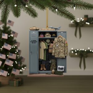 Alternative view of Military Locker Acrylic Ornament, Personalized Christmas Gifts For Veteran 04qhtn040925