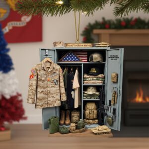 Military Locker Acrylic Ornament, Personalized Christmas Gifts For Veteran 04qhtn040925