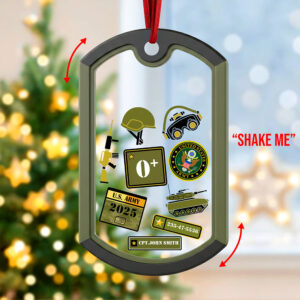 Alternative view of Military Pride Christmas Shaker Ornament - Personalized Gifts For Soldiers 01hyqn150925