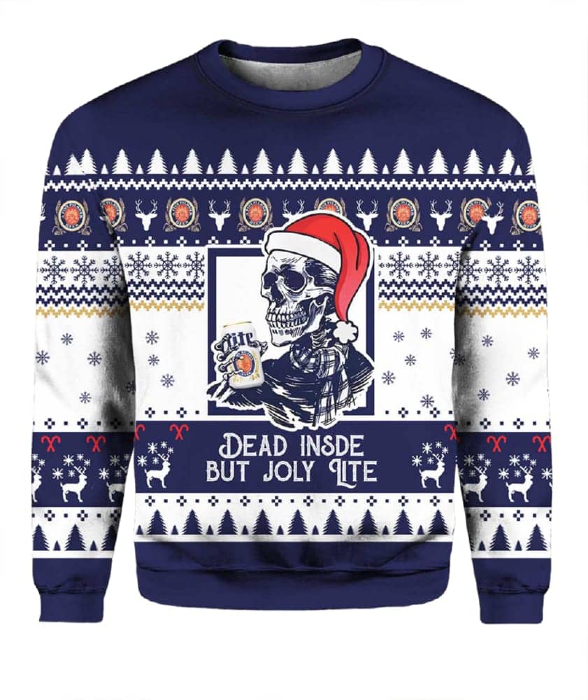 Alternative view of Miller Lite Dead Inside Ugly Christmas Sweater