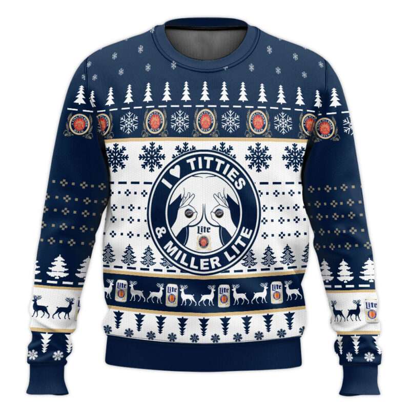 Miller Lite Titties Funny Ugly Sweater