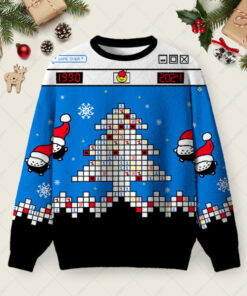 Minesweeper Ugly Christmas Fuzzy Fleece Sweatshirt