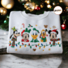 Embroidered Disney Christmas Sweatshirt, Mickey Minnie Donald Goofy Pluto Holiday Shirt, Mickey and Friends Xmas Crewneck