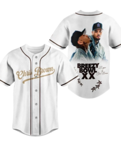 Chris Brown Breezy Bowl Baseball Jersey, Chris Brown Tour 2025 Jersey