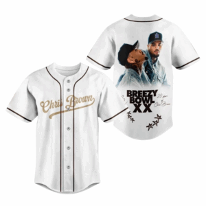 Chris Brown Breezy Bowl Baseball Jersey, Chris Brown Tour 2025 Jersey