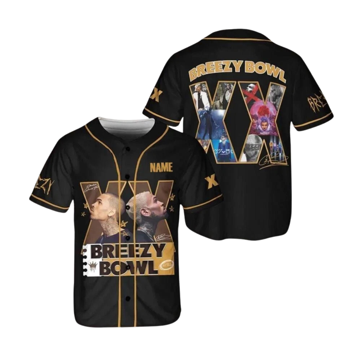 Personalized Chris Brown Breezy Bowl Baseball Jersey, Breezy Bowl XX 2025 Shirt - Image 2