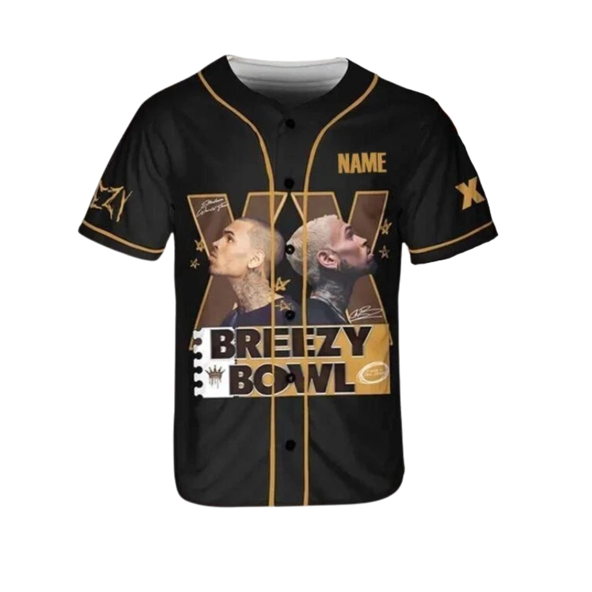 Personalized Chris Brown Breezy Bowl Baseball Jersey, Breezy Bowl XX 2025 Shirt - Image 3
